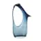 Blue Abstract Glass Vase with Cutout Handle & Elongated Opening